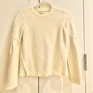 Madewell Flare Sleeve White / Cream Sweater